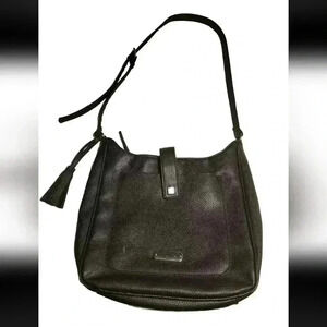 Nautica Leather Crossbody Black Shoulder Bag With Adjustable Strap